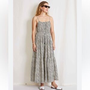 NWT APIECE APART SALUDA TIER MAXI Black Flora XL